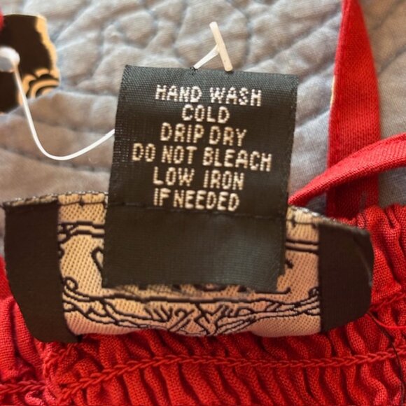 NWT Angie Multicolor Paisley Print Strappy Smocked Wide Leg Jumpsuit Size Large - Picture 11 of 11